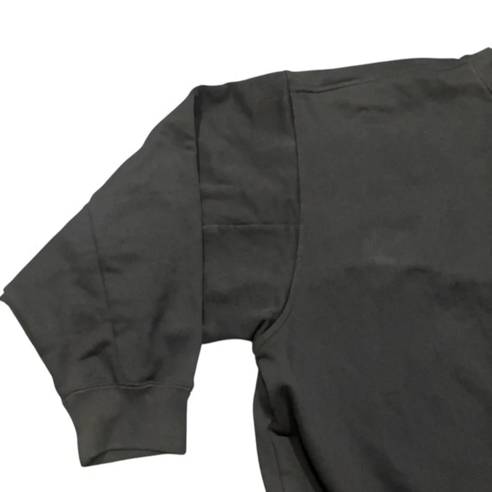 Adidas Originals Black Crewneck Sweatshirt Mens XL Trefoil Minimal Logo‎